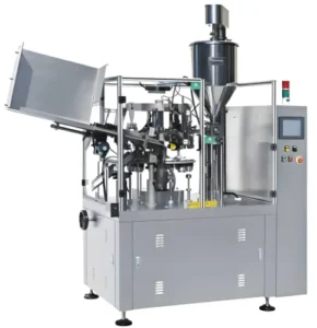 Automatic aluminum tube filling and sealing machine for packaging gouache and artist paints