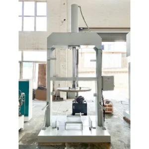 Hydraulic press-out system for discharging high-viscosity oil paint from mixer